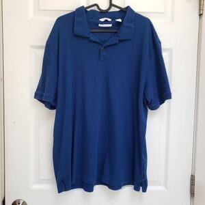 Calvin Klein Blue Liquid Touch Soft Cotton Short Sleeve Polo Shirt